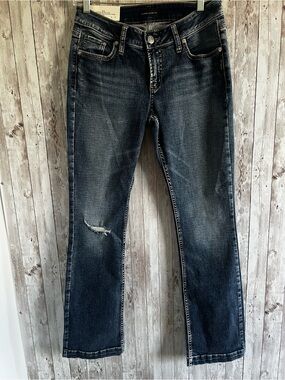 Silver Jeans Slim Boot Curvy Light Distressed NEW Size 27